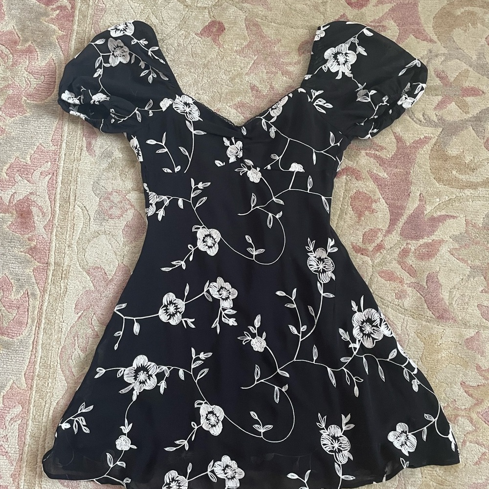 Altar’d State Floral Black Dress